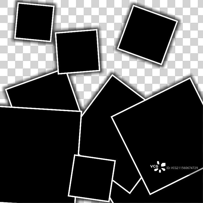 空白拼贴画，十一框照片部分，EPS 10图片素材