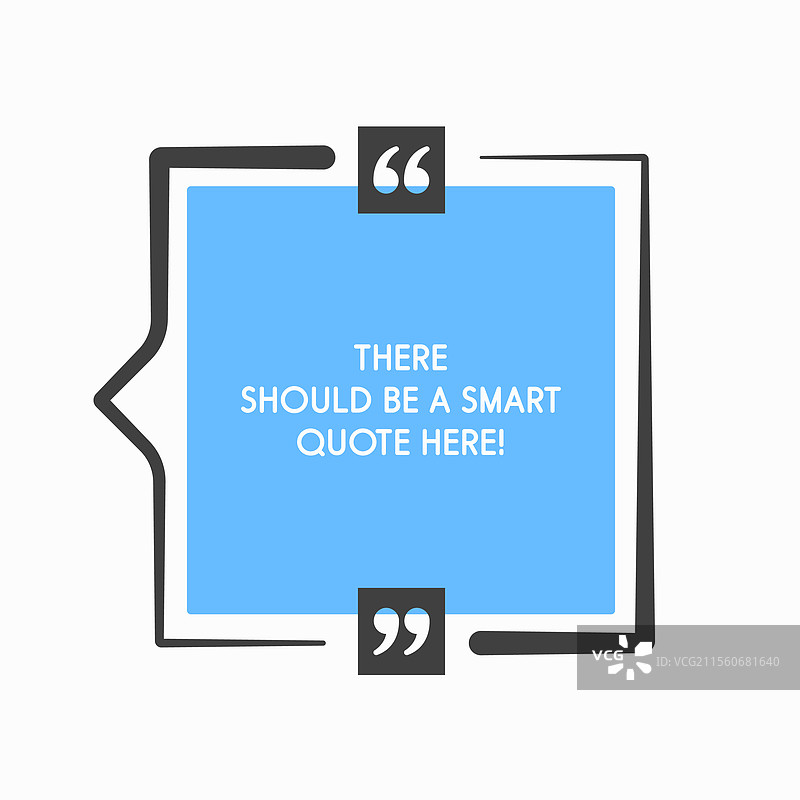 带有引号的框架文本在对话气泡中图片素材