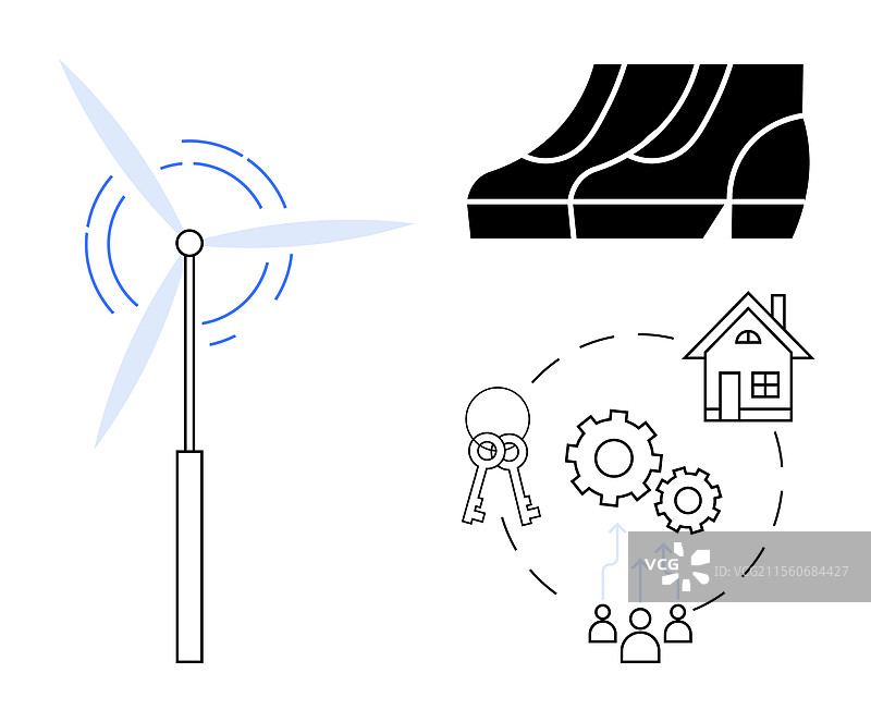 可再生能源房地产与社区图片素材