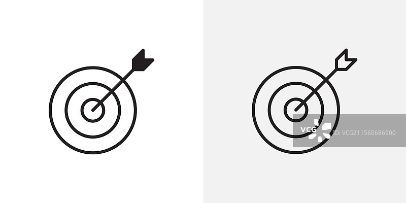 应用程序和用户界面设计的靶心图标包图片素材
