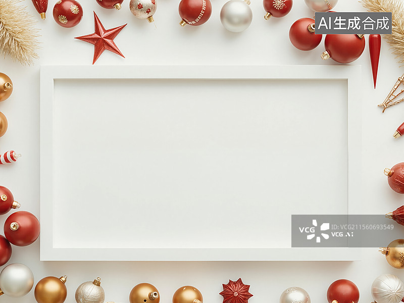 【AI数字艺术】圣诞装饰框图片素材