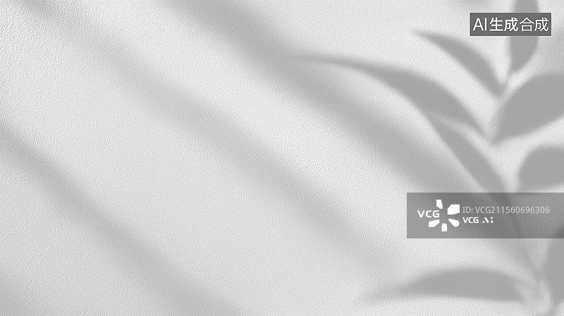 【AI数字艺术】墙上的叶子影子图片素材