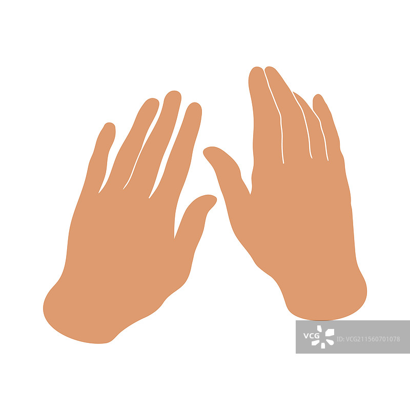 抽象的人手轻抚某物的象征图片素材