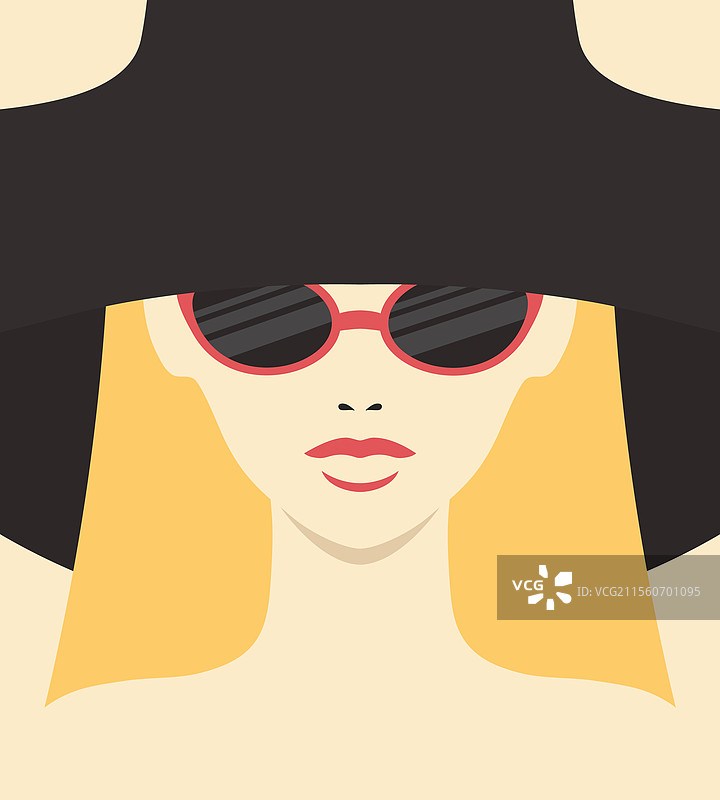 抽象极简风格的女性肖像图片素材