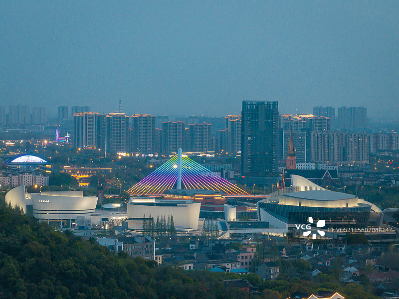 江苏无锡江阴城市夜景图片素材