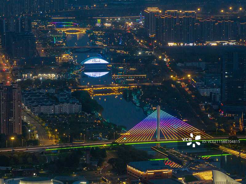 江苏无锡江阴城市夜景图片素材