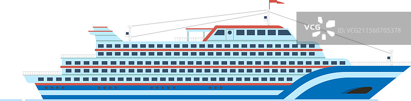 在平静水面上航行的游轮图片素材