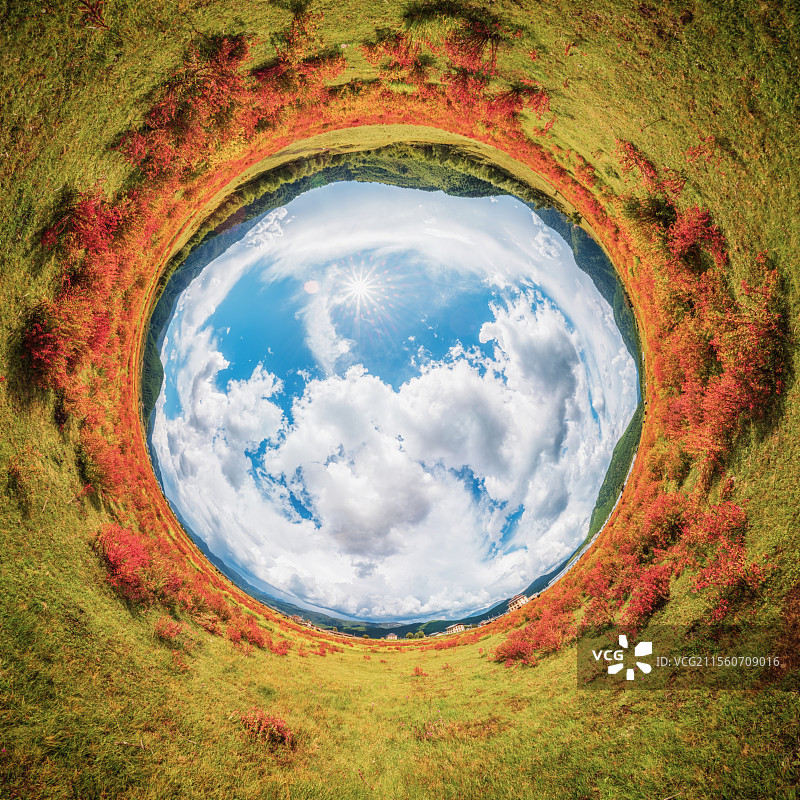 高原牧场全景图片素材