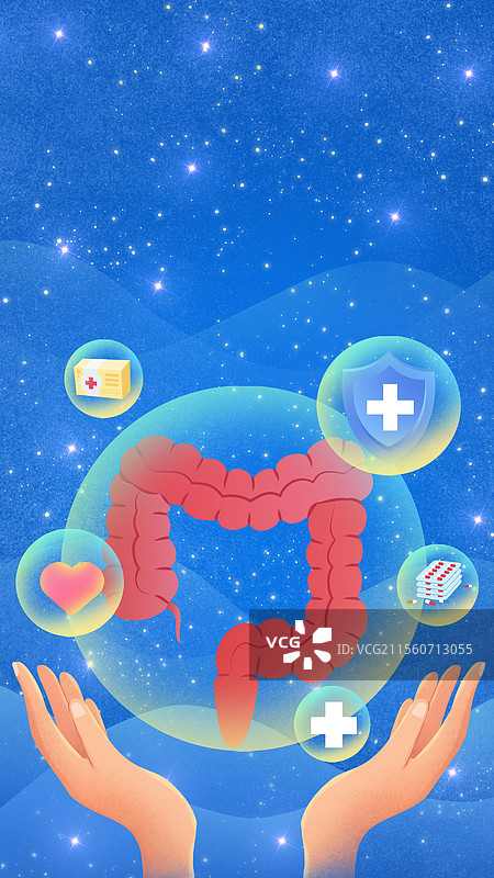 世界肠道健康日中国便秘日医疗健康保健大肠肠道健康图片素材