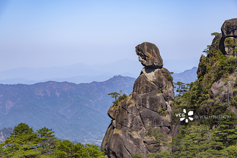 江西上饶三清山东方女神奇石景点风光图片素材