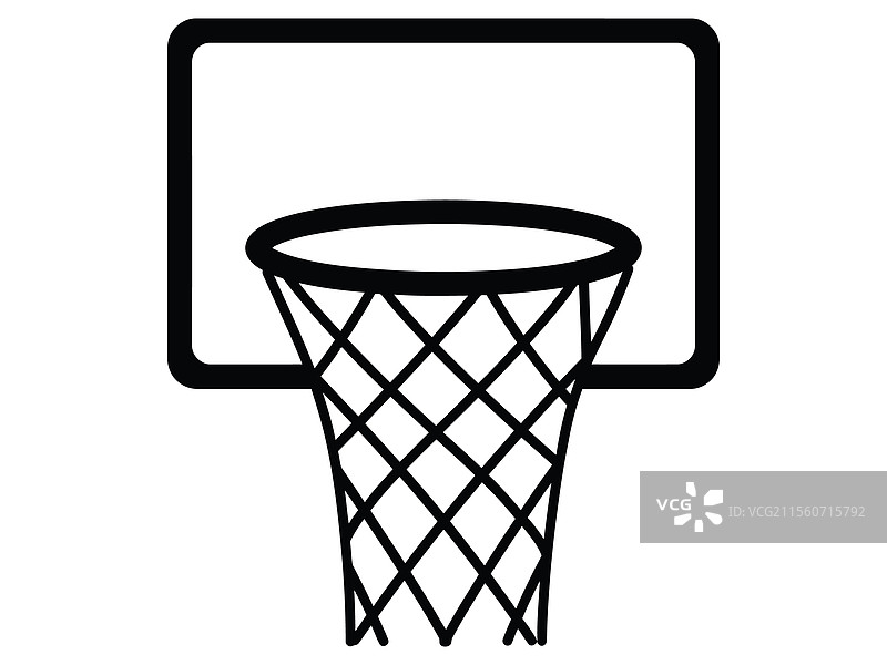 篮球框轮廓 - 简单的篮球网图片素材