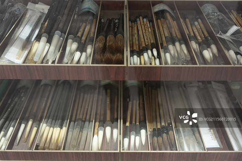 浙江湖笔毛笔非遗制作工艺图片素材