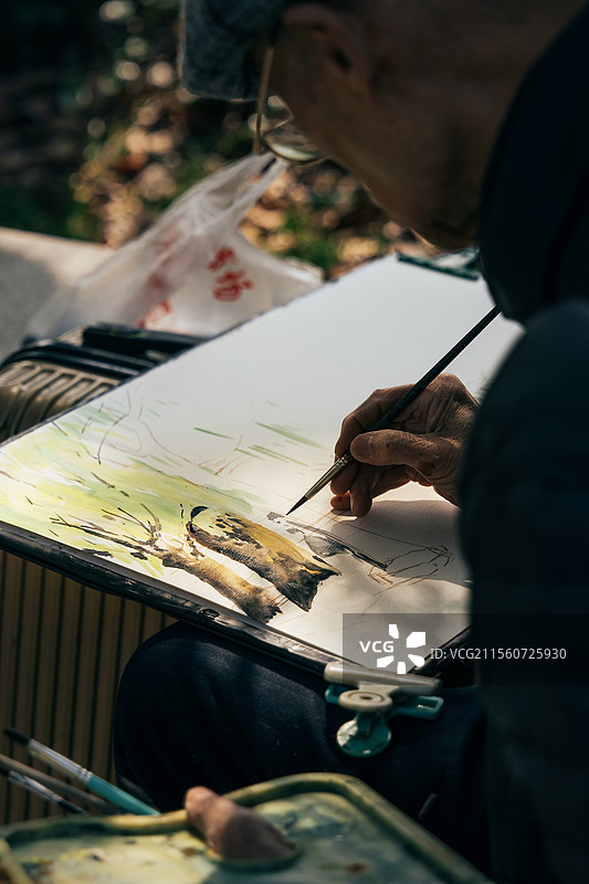 古镇写生图片素材