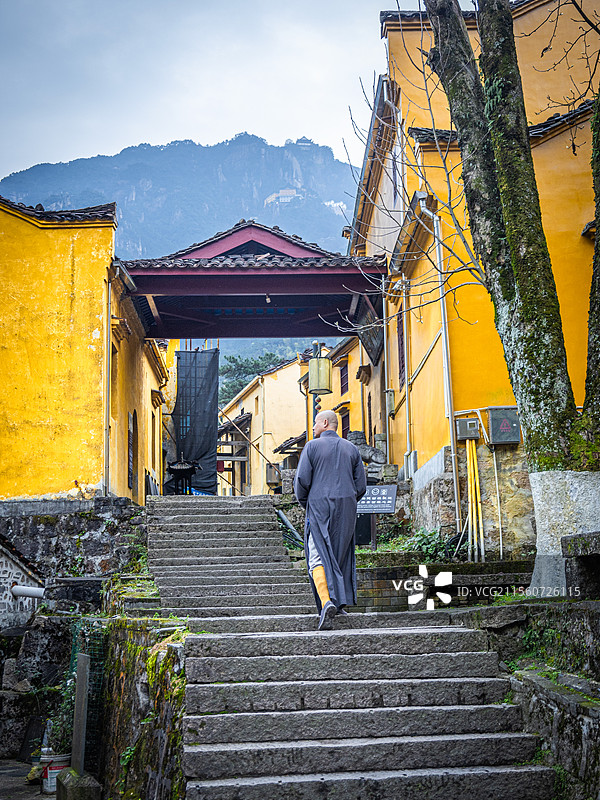 中国四大佛教名山九华山图片素材
