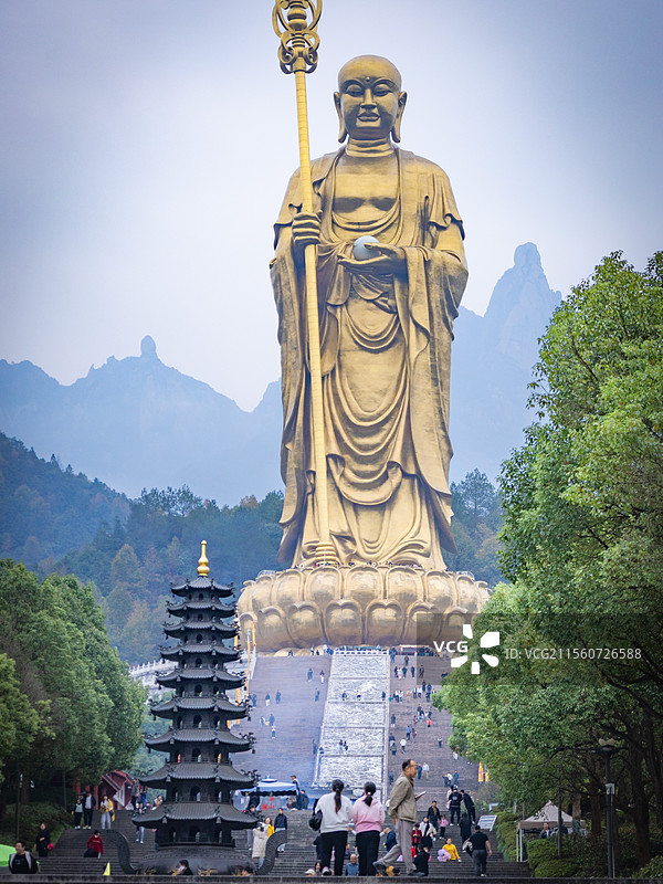 中国四大佛教名山九华山图片素材