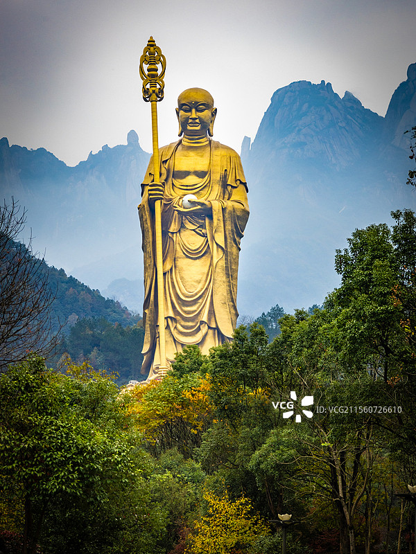 中国四大佛教名山九华山图片素材