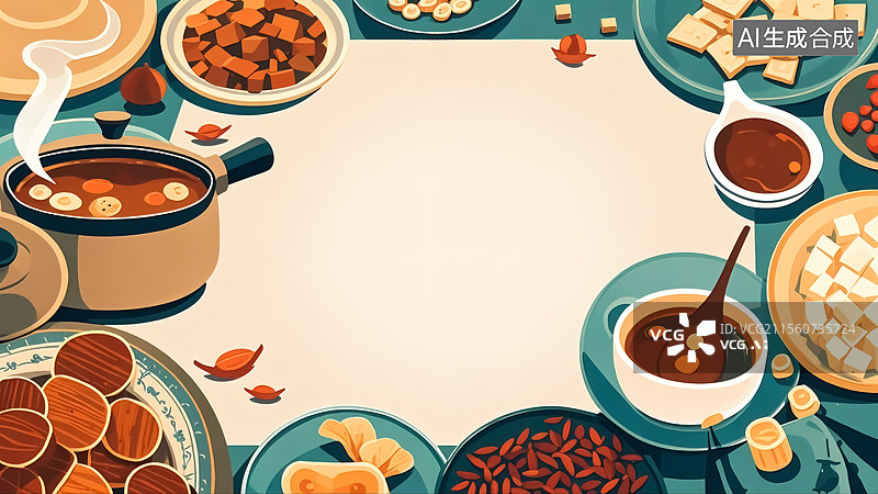 【AI数字艺术】熬煮药材场景插画图片素材