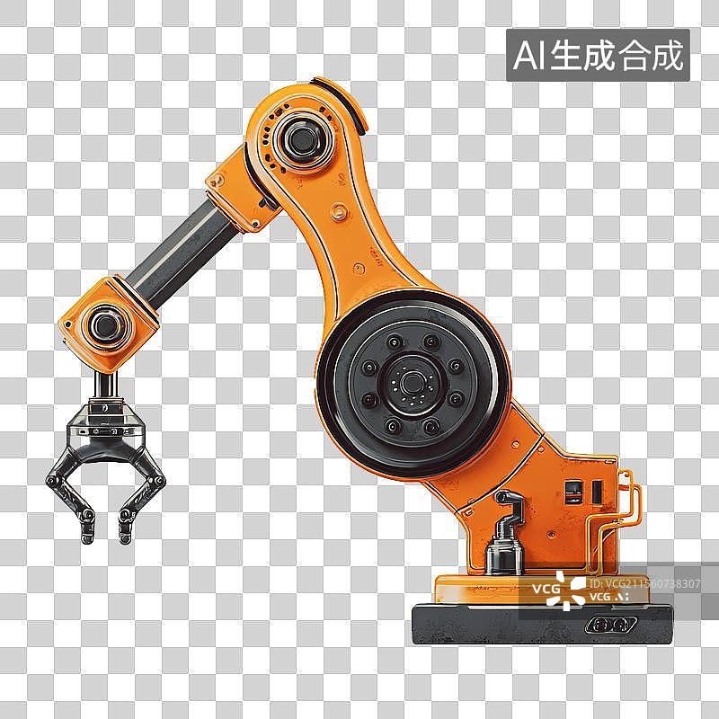 【AI数字艺术】机械臂与智能制造概念3D渲染图片素材
