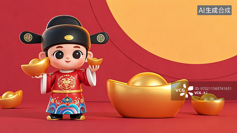 【AI数字艺术】福娃送宝图片素材