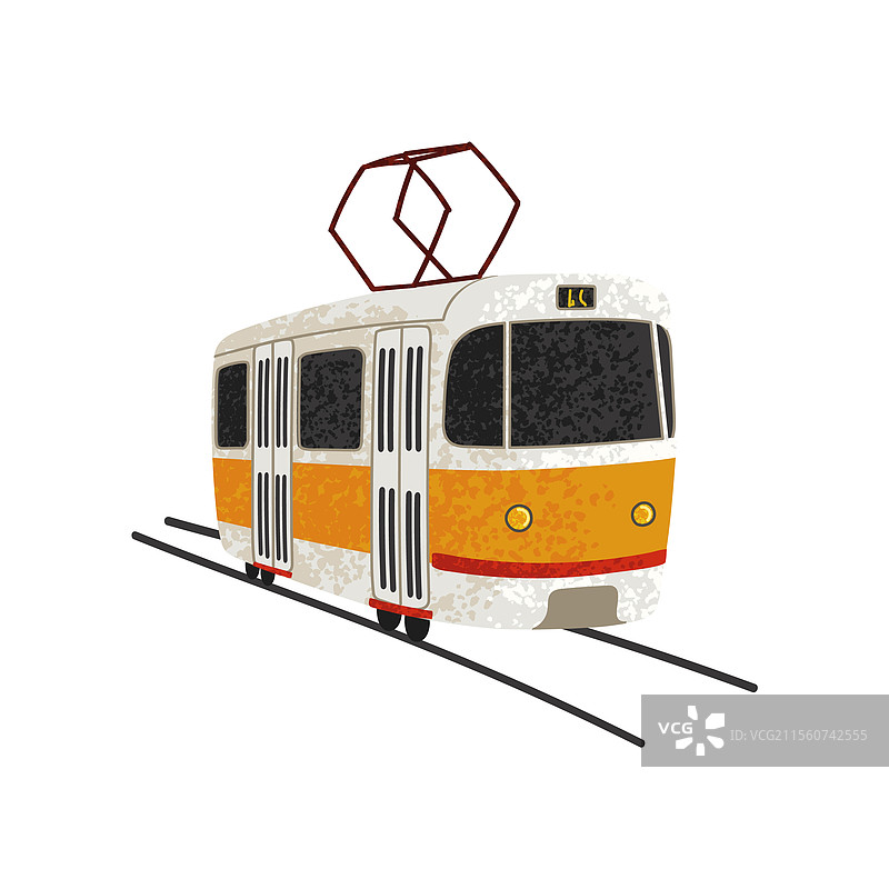 复古彩色电车图片素材