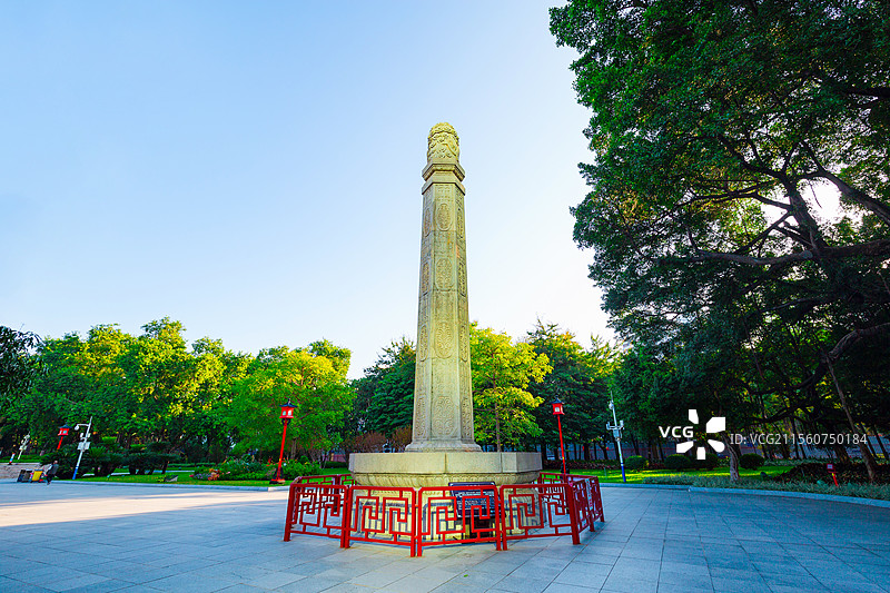 广州市中山纪念堂，云鹤华表图片素材