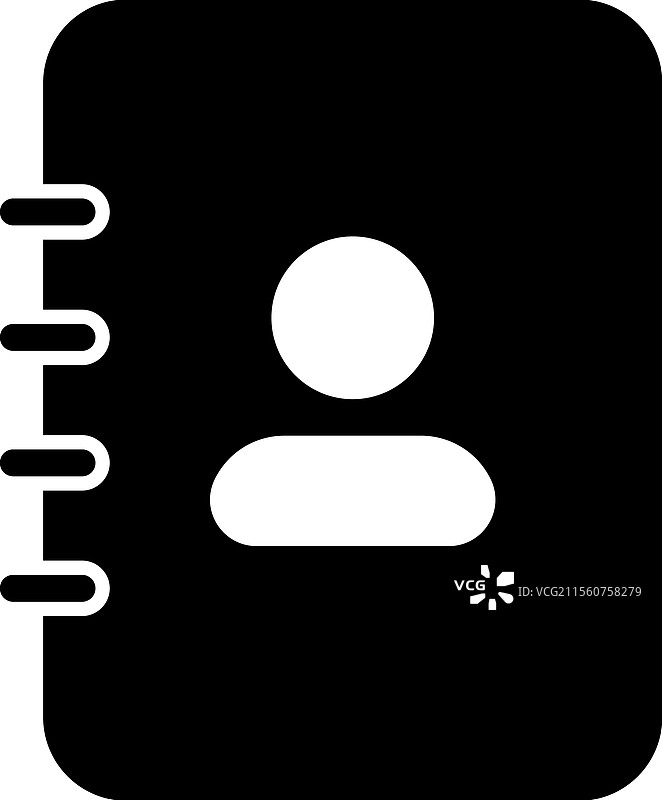 黑色通讯录图标图片素材