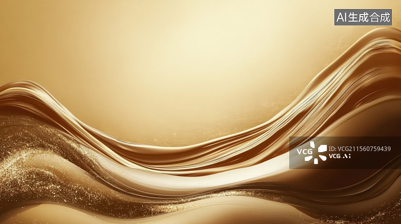 【AI数字艺术】丝滑咖啡色波浪化妆品巧克力背景图片素材