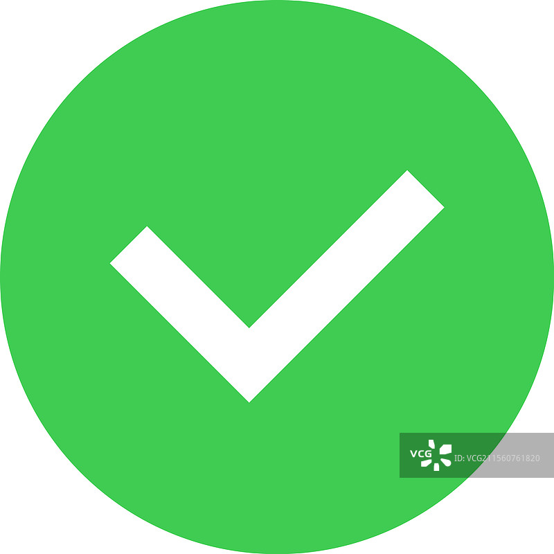 圆圈中的绿色勾号图片素材