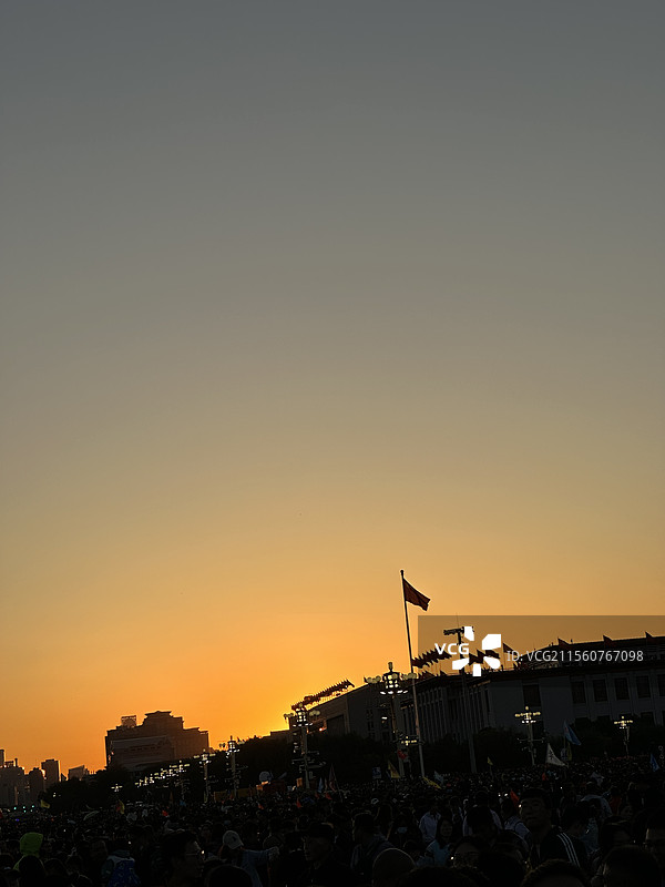 2023.10.1国庆节天安门广场升旗仪式图片素材