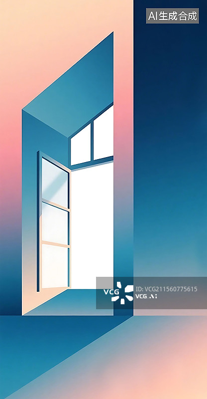 【AI数字艺术】商务促销平面渐变插画海报背景图片素材