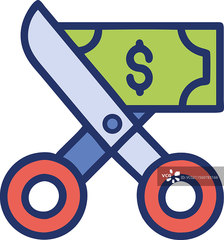 金融危机削减资金图标图片素材