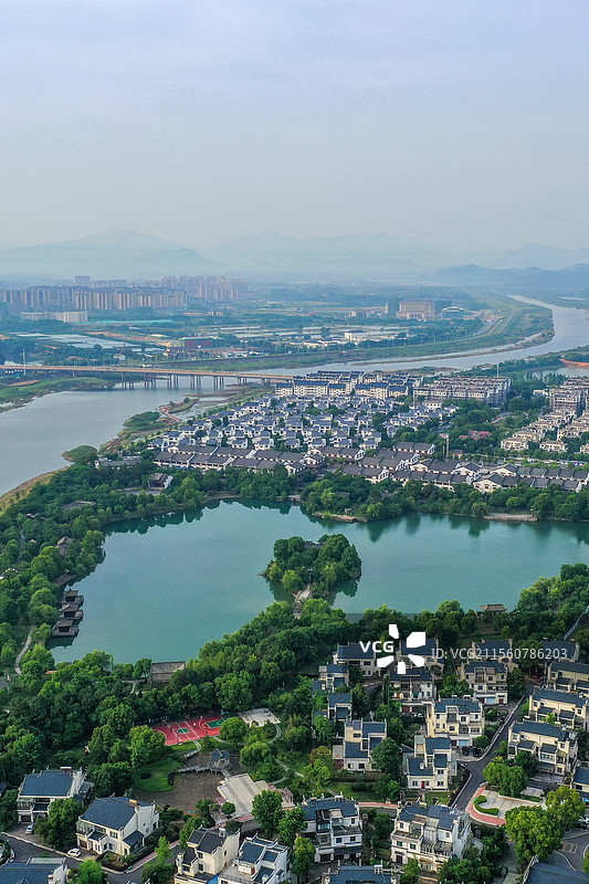 杏花村景区+安徽省池州市贵池区杏花村景区-竖幅图片素材