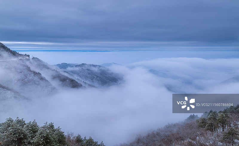 湖北通山县九宫山云海图片素材