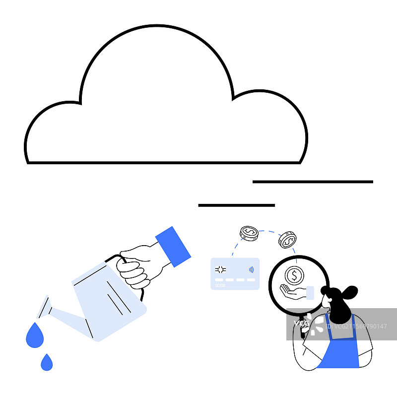 云存储概念与数据分析图片素材