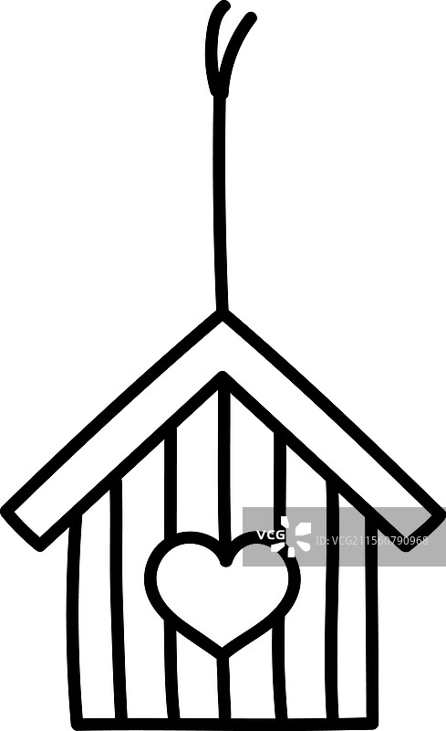 悬挂在家中的线条图片素材