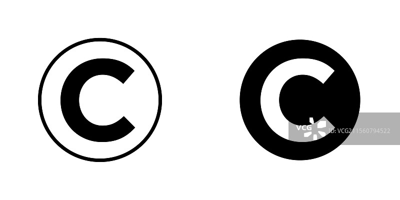 版权图标细线设计图片素材