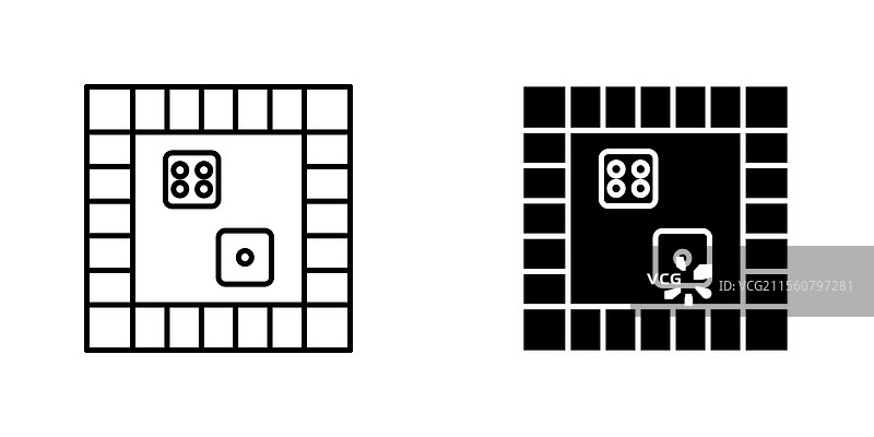 游戏棋盘图标细线设计图片素材