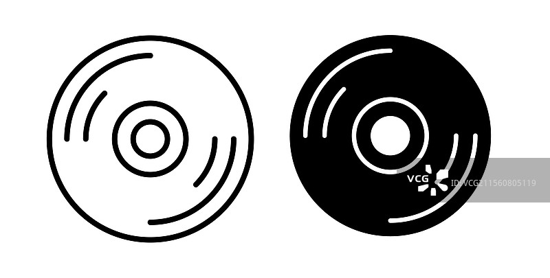 乙烯基图标细线设计图片素材