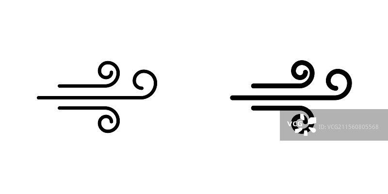 风图标细线设计图片素材