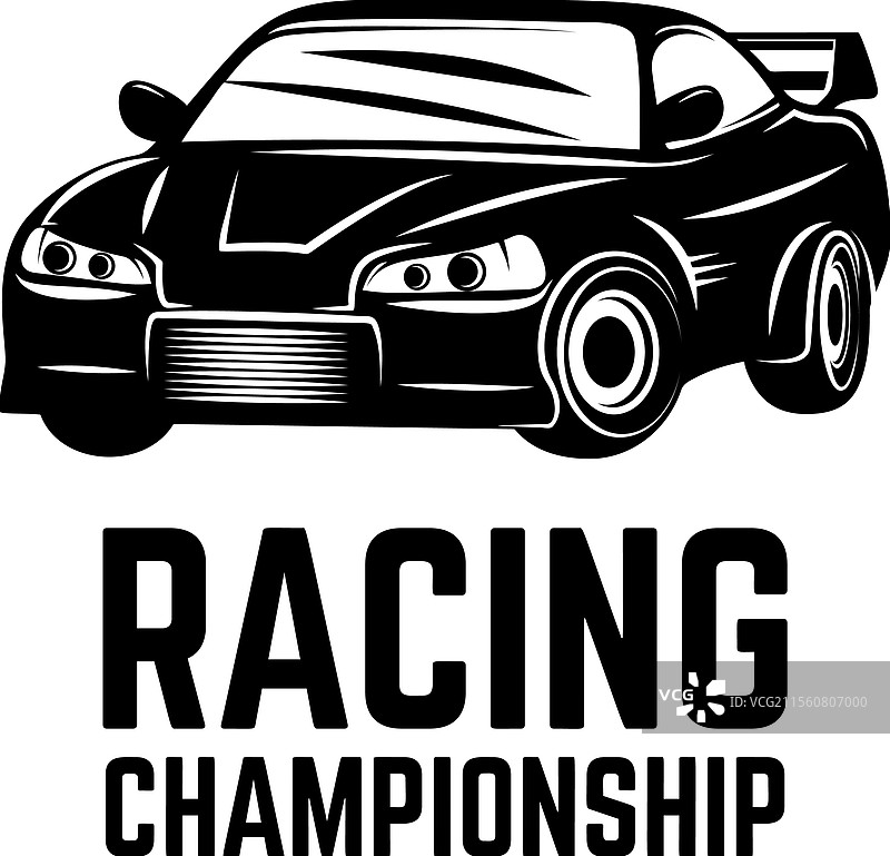赛车设计元素用于标志品牌的徽章图片素材