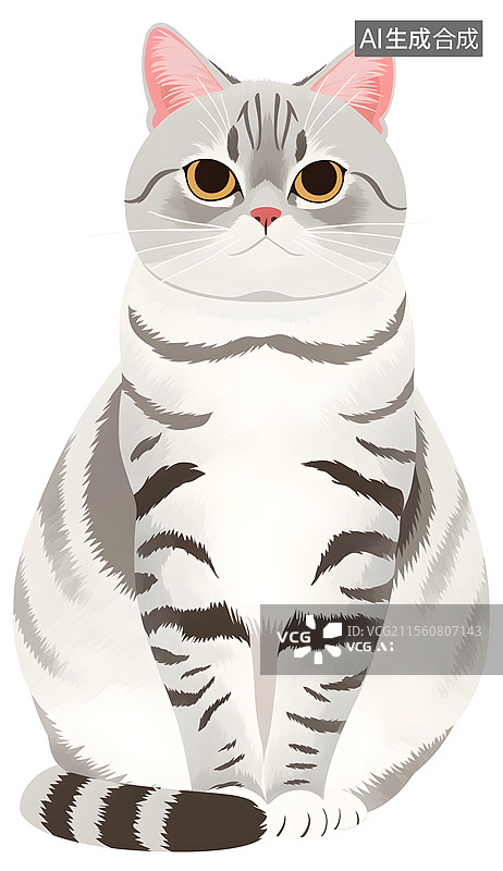 【AI数字艺术】猫咪 插画 可爱图片素材