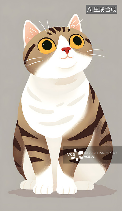 【AI数字艺术】猫咪 插画 可爱图片素材
