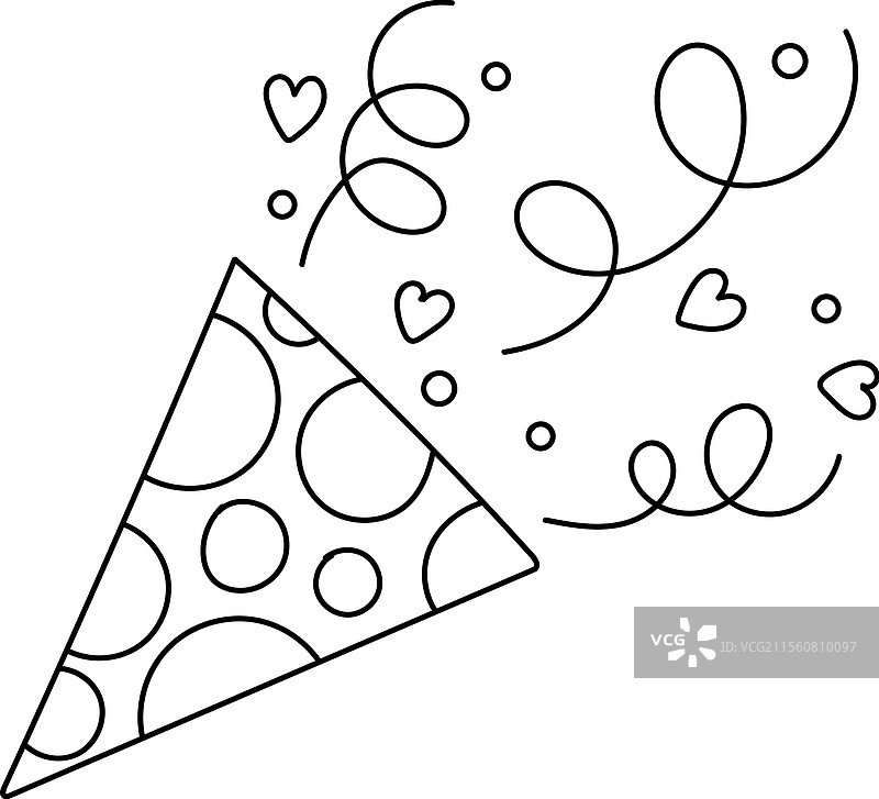 彩带炮火药线图片素材