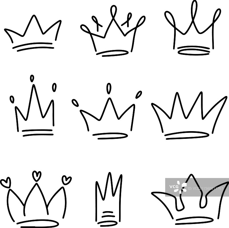 手绘汉堡的涂鸦集合图片素材