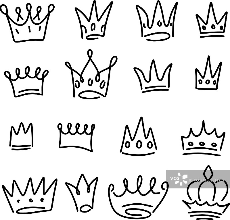 手绘汉堡的涂鸦集合图片素材