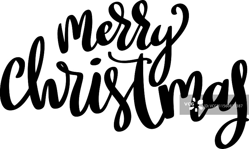 圣诞快乐手绘字母名言图片素材