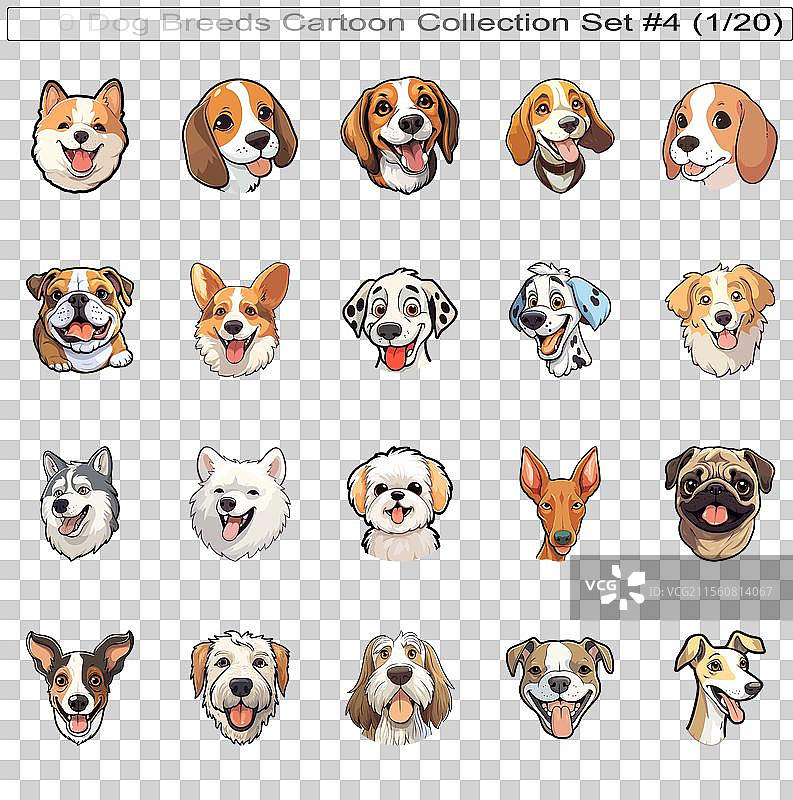 可爱的卡通角色搞笑犬种图片素材