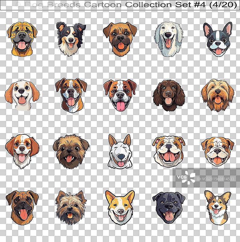 可爱的卡通角色搞笑犬种图片素材