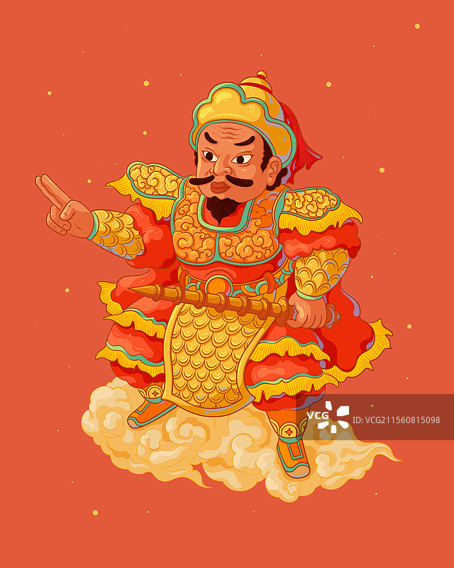 门神人物传统文化节日插画图片素材