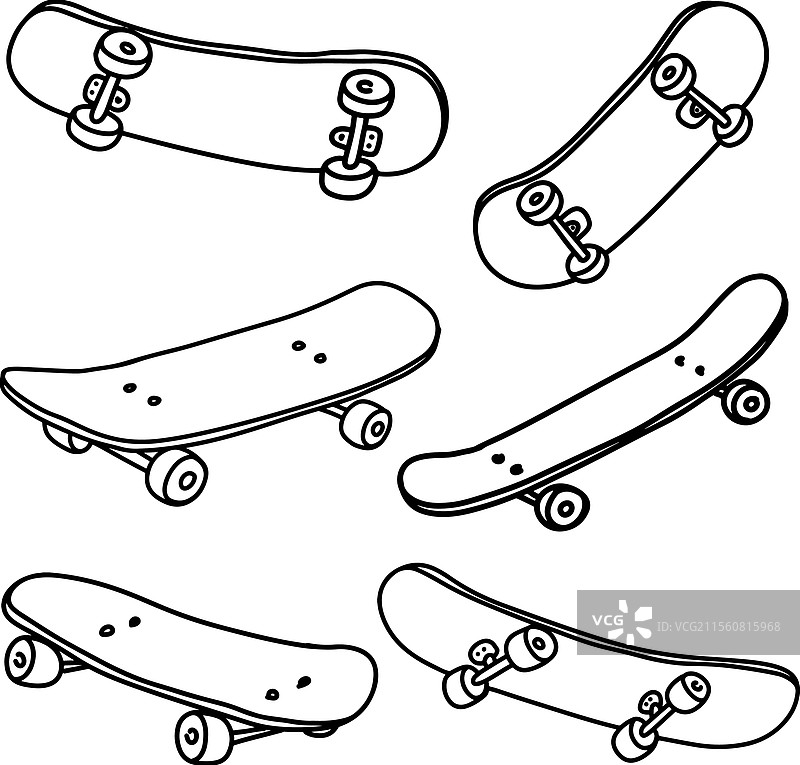 手绘滑板涂鸦风格系列图片素材